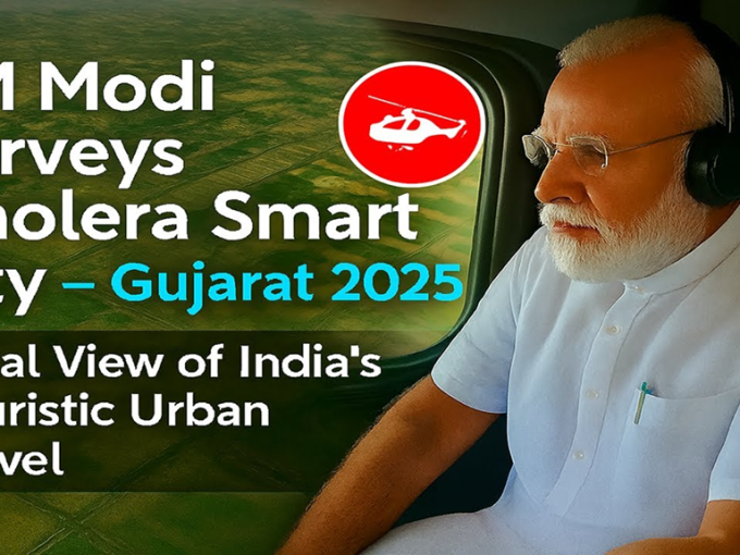 PM Modi Aerial survey