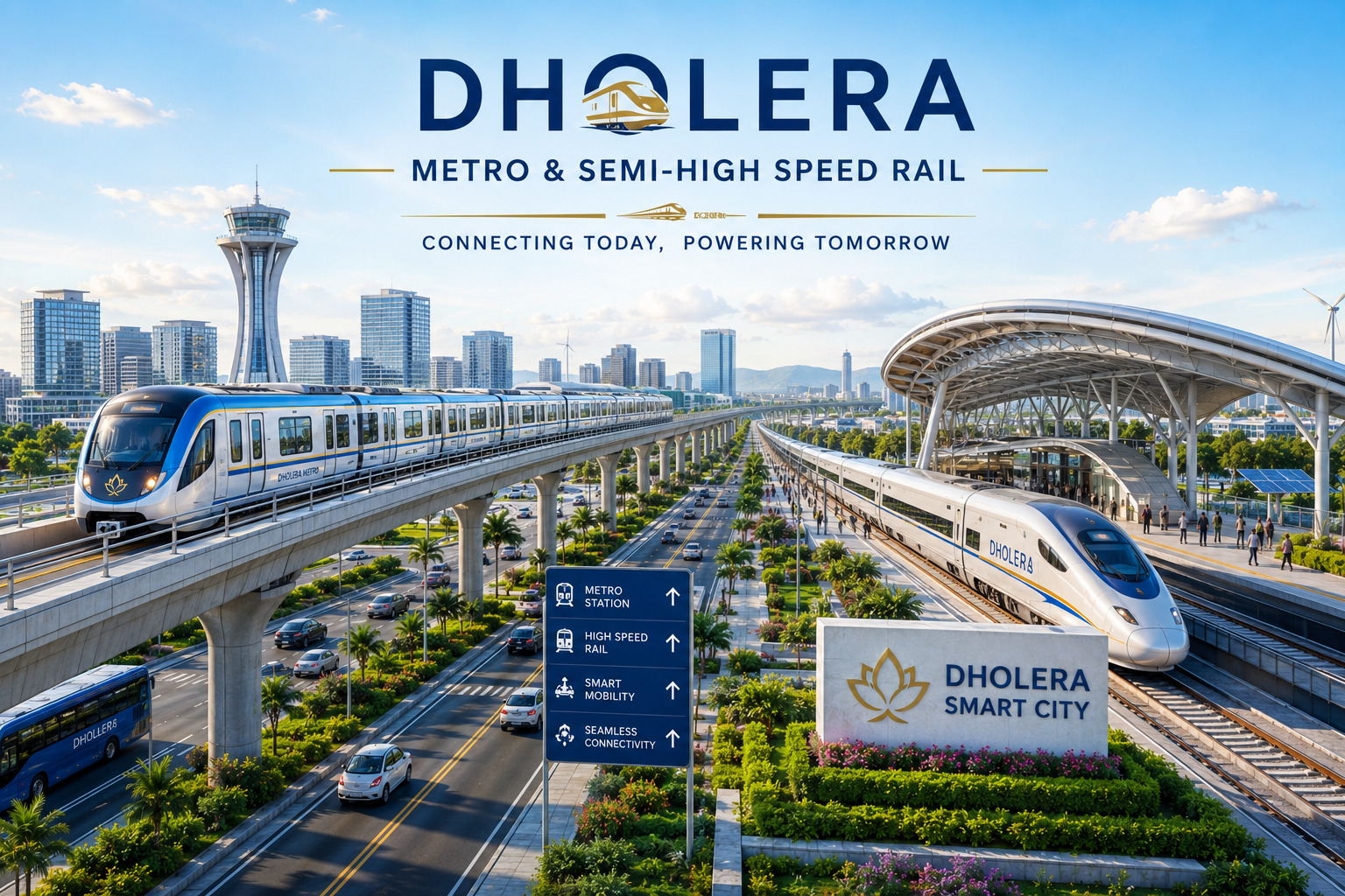 Semi High speed rail Dholera