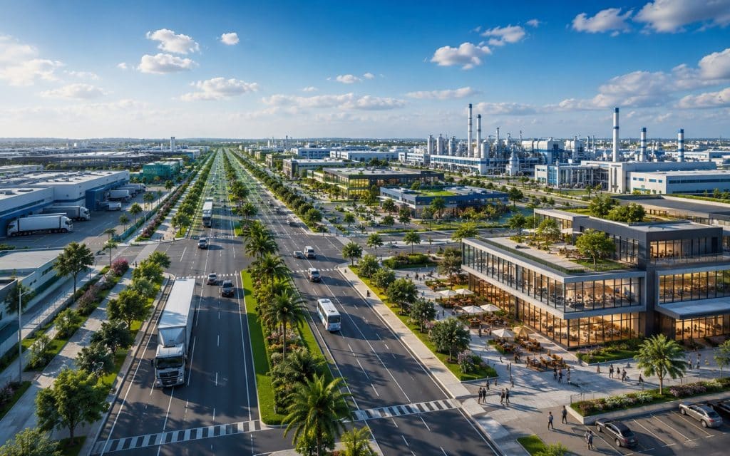 Industrial area in Dholera Special Investment Region, Gujarat