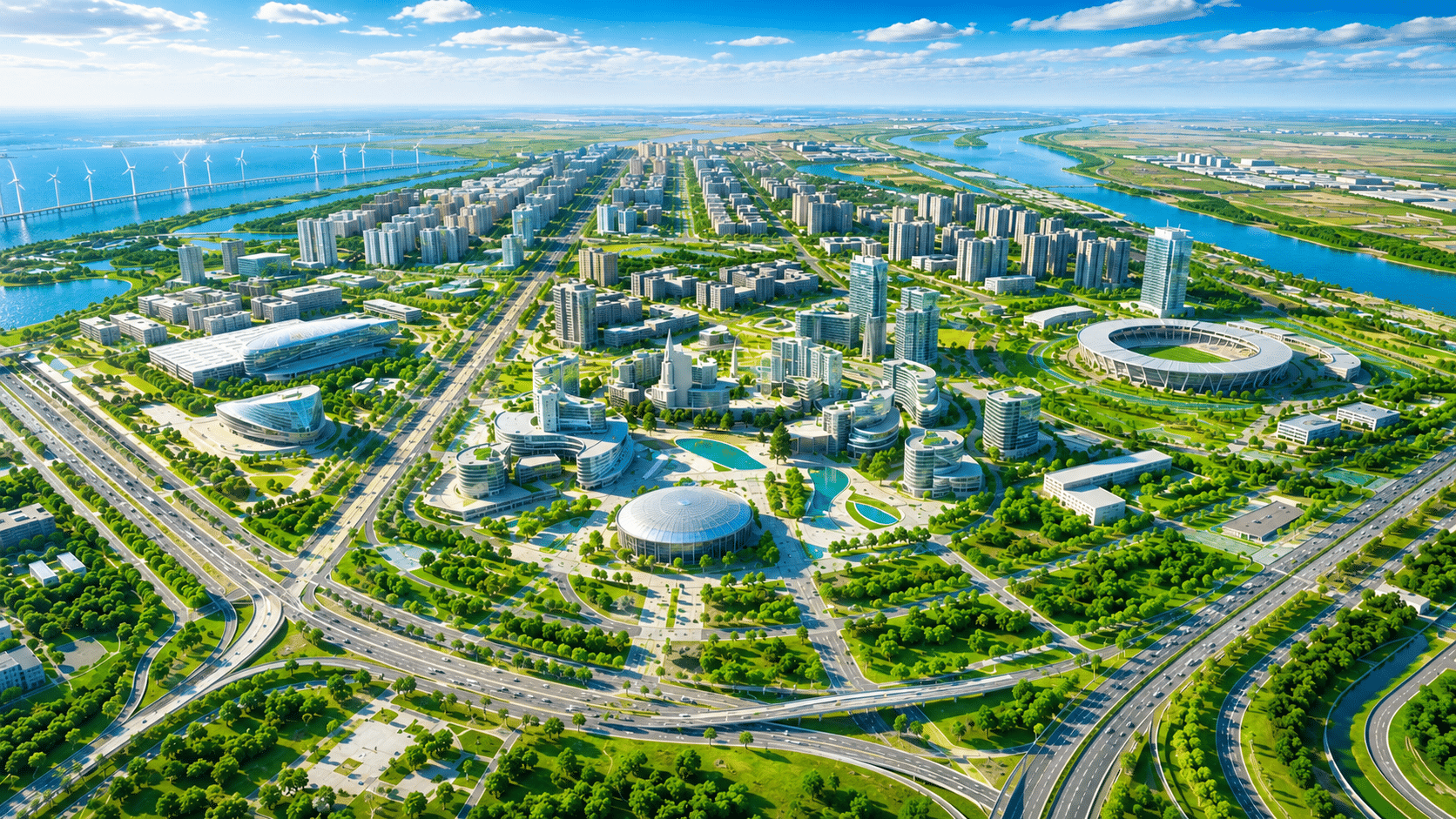 Illustrative rendering of the planned Dholera Special Investment Region