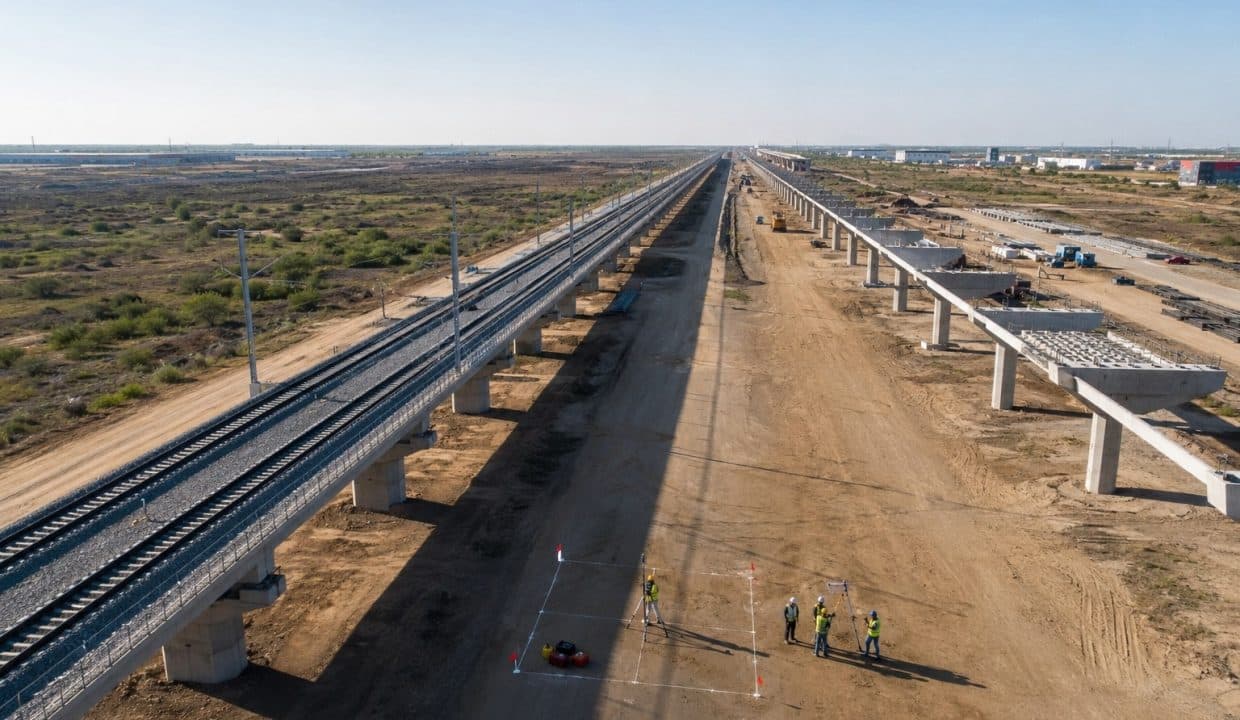 Sarkhej Dholera semi high speed double line work in progress