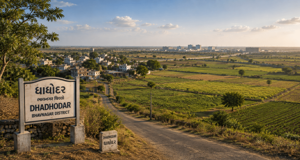 Illustrative image of Dhadhodar village, outside Dholera SIR