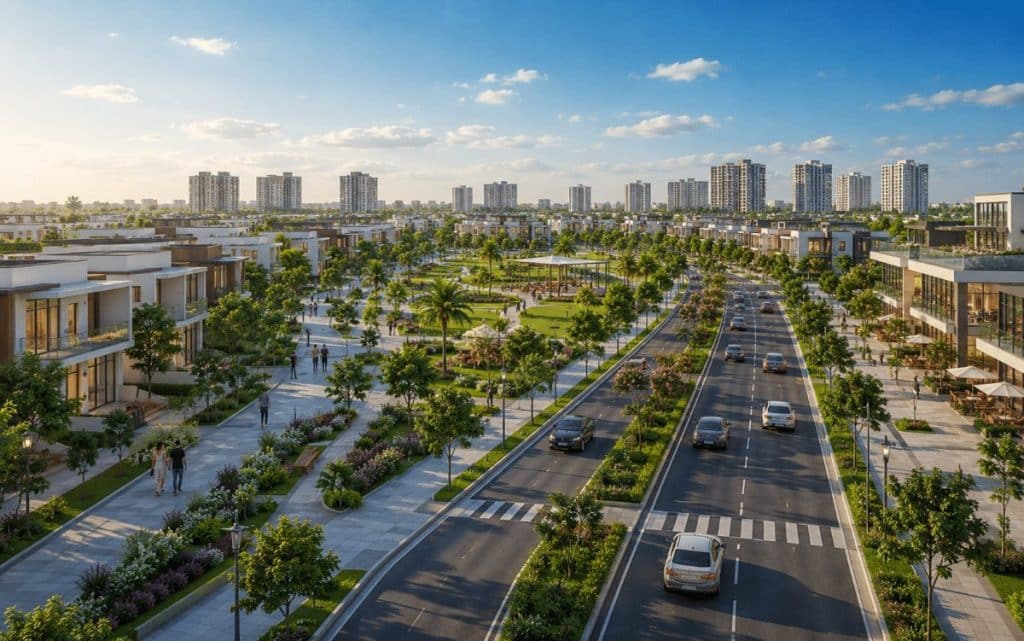 Residential neighbourhood in Dholera Special Investment Region, Gujarat
